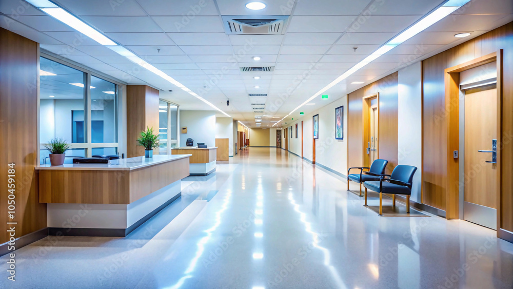 bright and welcoming reception area with a sleek counter, potted plants, and comfortable seating. bright and welcoming reception area with a sleek counter, potted plants, and comfortable seating.