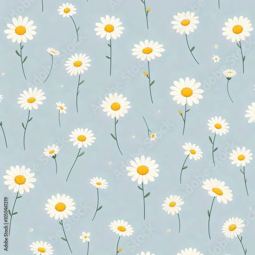 Beautiful seamless daisy background, seamless floral pattern background 
