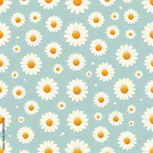 Beautiful seamless daisy background, seamless floral pattern background 