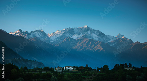 sunset in the mountains