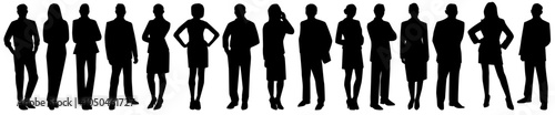 Wallpaper Mural business people team crowd silhouette. Businesspeople group human resources.  Torontodigital.ca