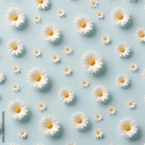 Beautiful seamless daisy background, seamless floral pattern background 