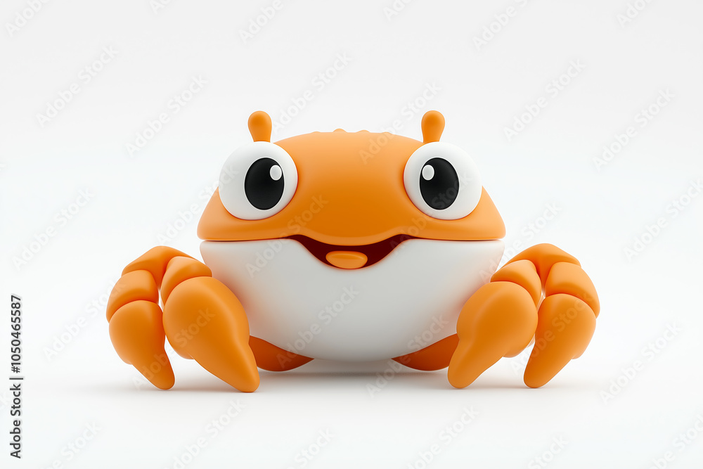 Plasticine clay crab isolated on white background Plasticine clay crab isolated on white background