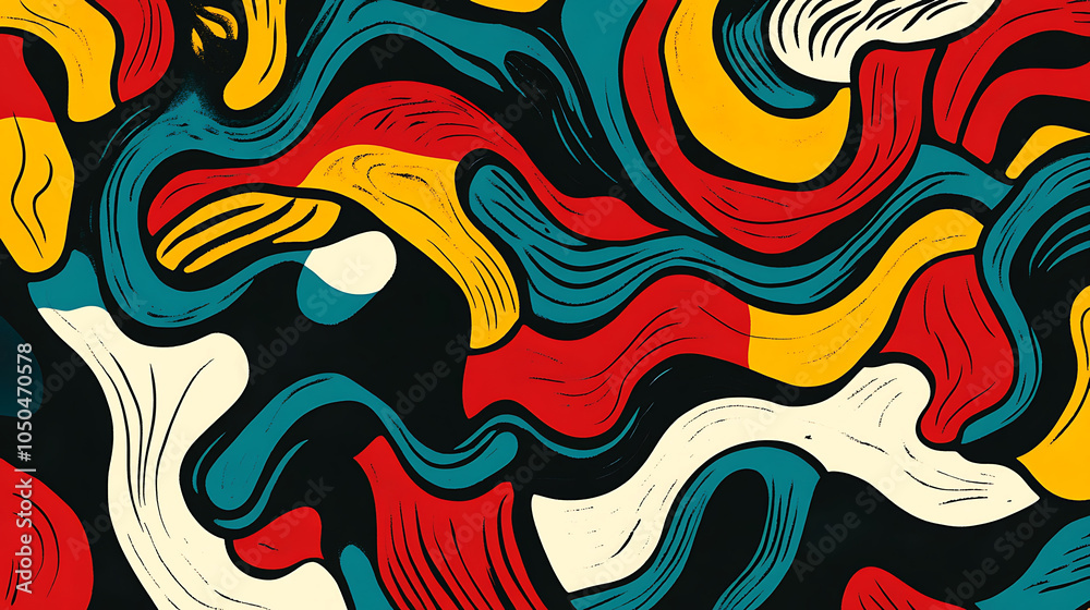 Colorful abstract art with swirling lines and vibrant hues Colorful abstract art with swirling lines and vibrant hues