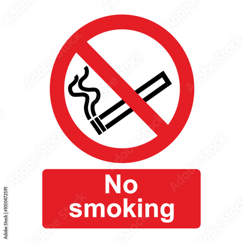No Smoking Sign PNG isolated on a transparent background
