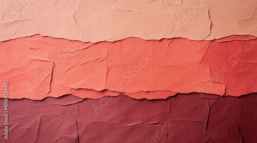 Layered Earth Tone Paper Texture Background in Warm Peach and Rust Colors photo