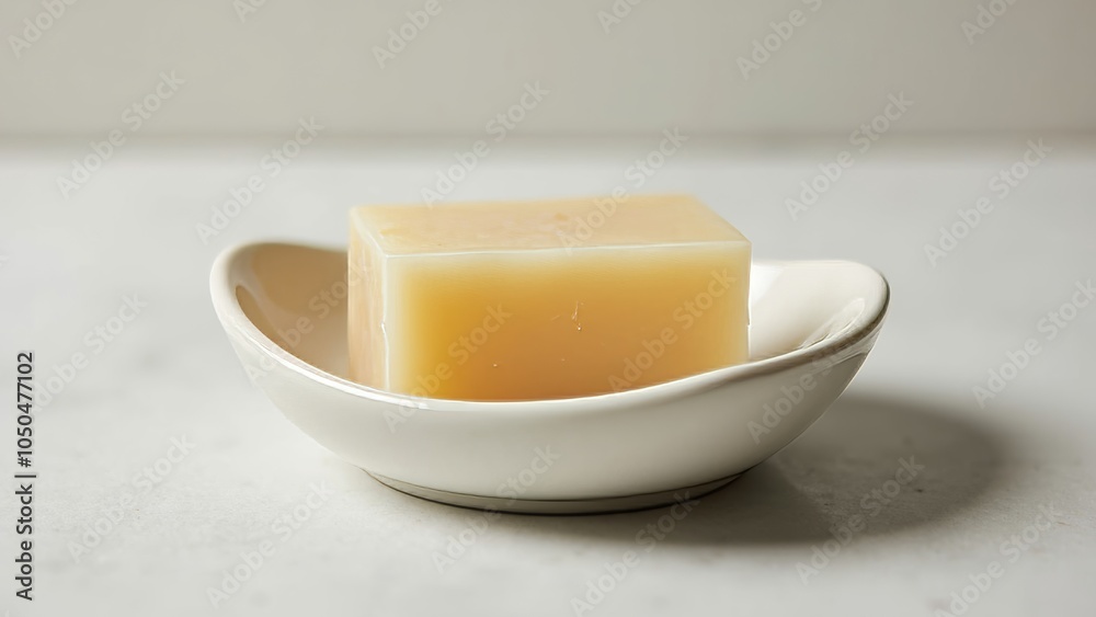 Handcrafted Organic Soap in Elegant Porcelain Dish Handcrafted Organic Soap in Elegant Porcelain Dish