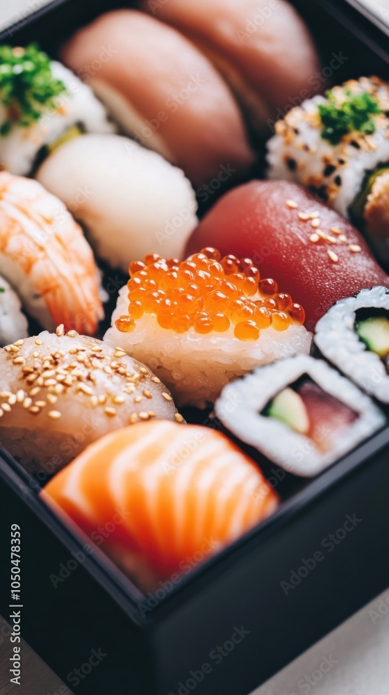 料理芸術と日本料理のための、握りと巻き寿司の盛り合わせが付いたグルメ寿司盛り合わせ 料理芸術と日本料理のための、握りと巻き寿司の盛り合わせが付いたグルメ寿司盛り合わせ