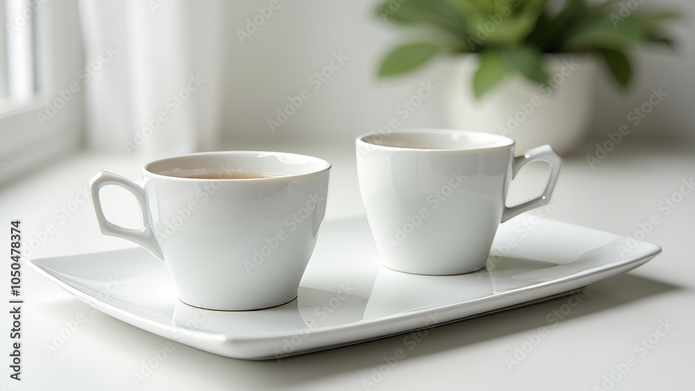Elegant White Porcelain Tea Cups: Perfect Harmony in Minimalist Home Decor Elegant White Porcelain Tea Cups: Perfect Harmony in Minimalist Home Decor