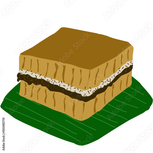 Martabak manis Indonesian cake illustration
