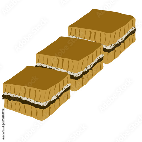 Martabak manis Indonesian cake illustration
