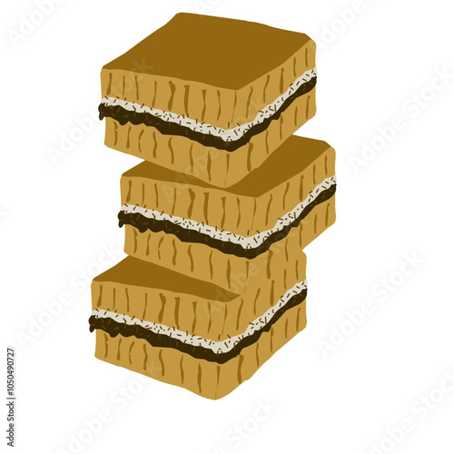 Martabak manis Indonesian cake illustration
