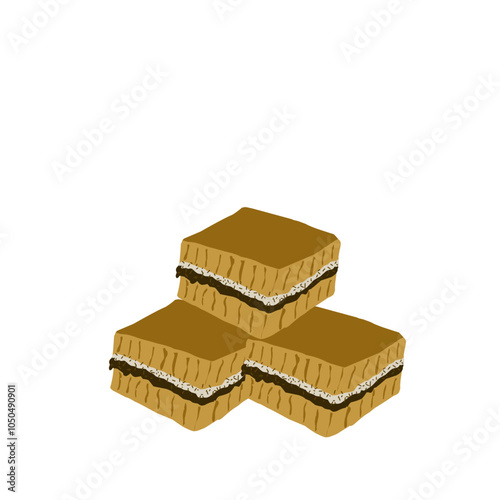 Martabak manis Indonesian cake illustration
