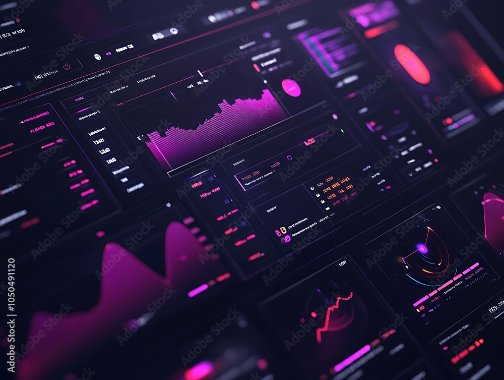Obraz premium Futuristic data dashboard