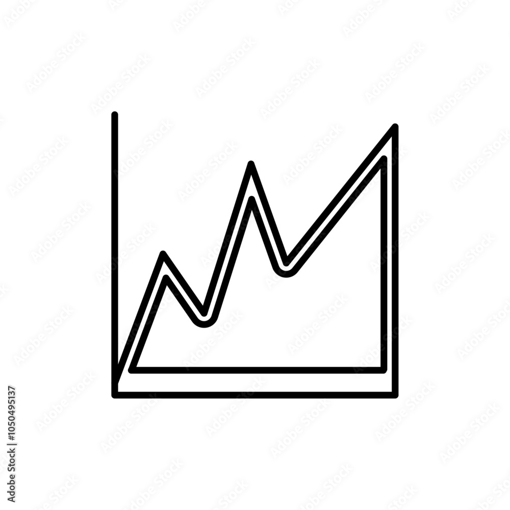 Area Chart Icon Flat fill set collection Area Chart Icon Flat fill set collection