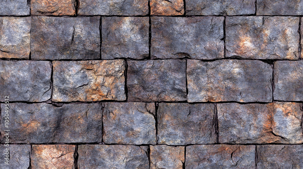 Fototapeta premium Close-Up of Rustic Stone Wall with Weathered Texture