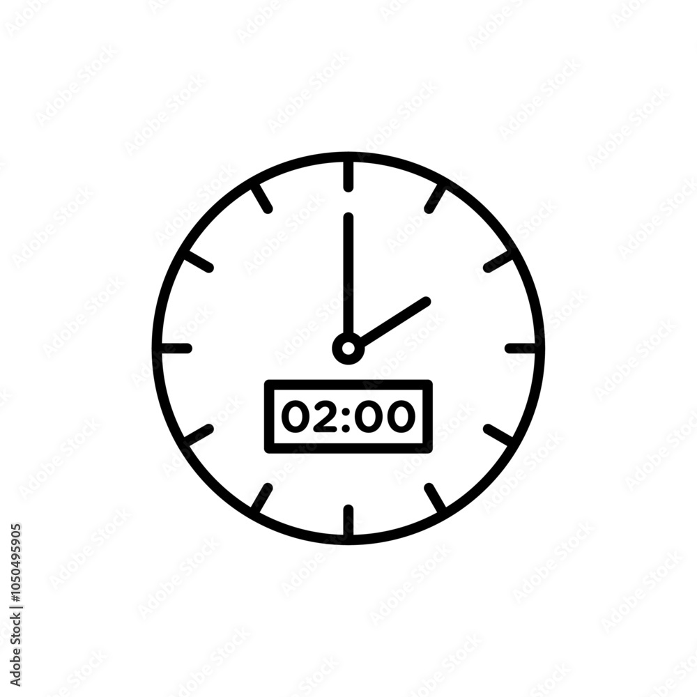 Clock two icon Flat fill set collection Clock two icon Flat fill set collection