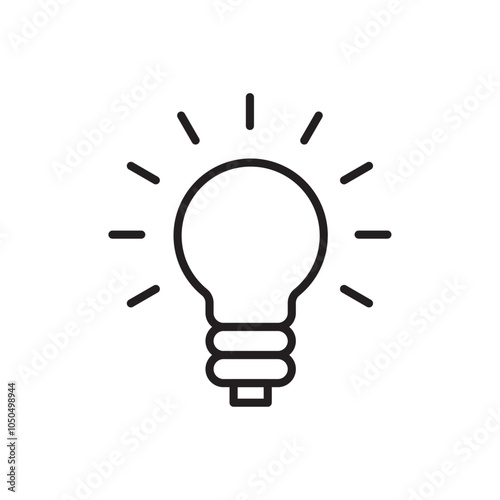 Lightbulb icon Flat fill set collection