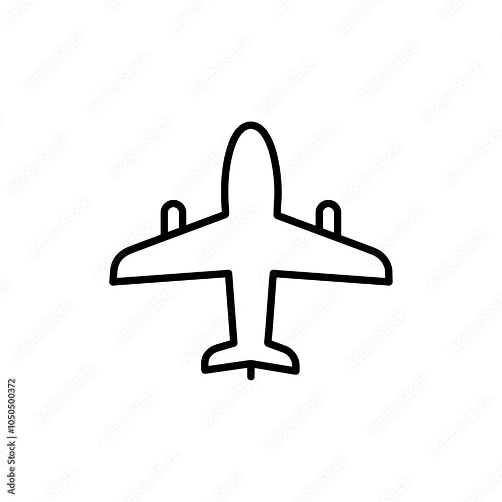 Plane icon Flat fill set collection