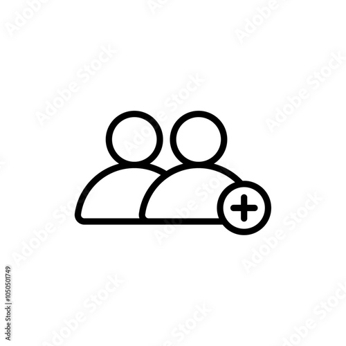 User add icon Flat fill set collection