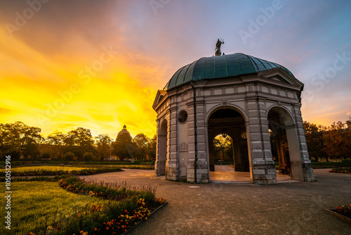 Dianatempel in munich at sunrise. Germany