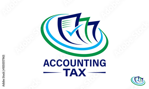 Accounting Tax Logo Design Template.