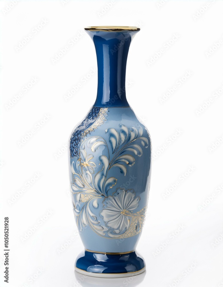 Blue & white floral vase Blue & white floral vase