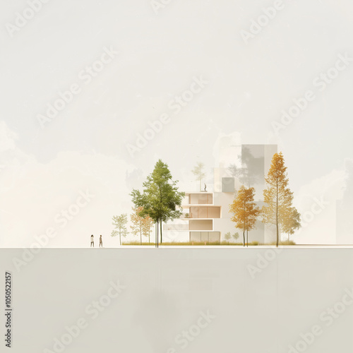 Green  urban city garden