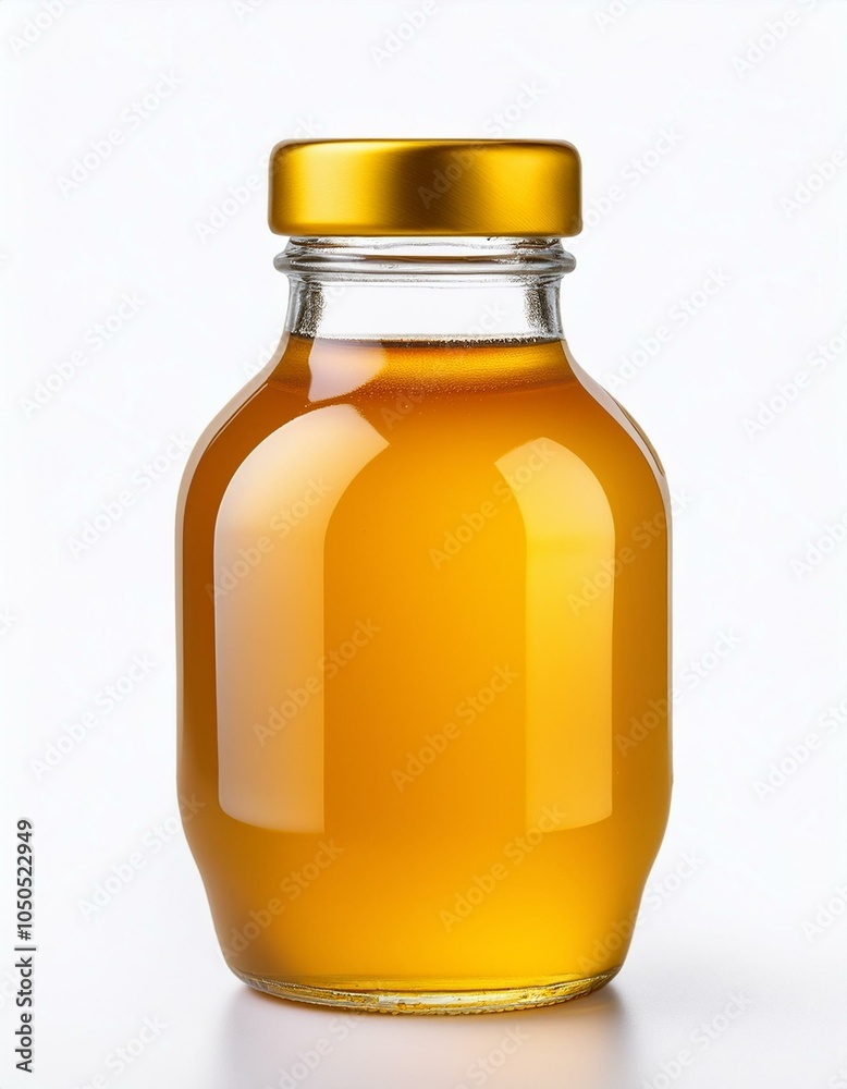 Honey jar with golden lid Honey jar with golden lid