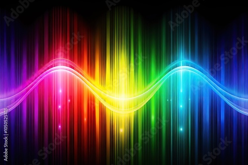 Colorful octaves wave pattern design photo