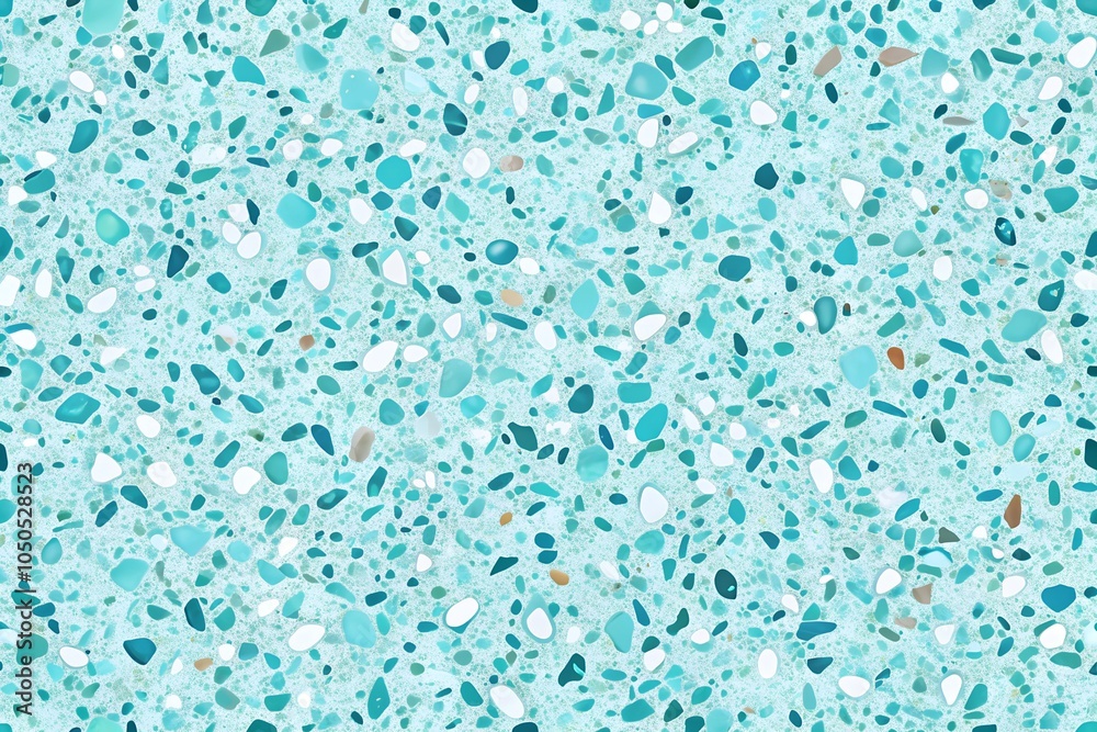 Light aqua terrazzo background with white and blue stone fragments, offering a refreshing and clean look for minimalist or modern design. Light aqua terrazzo background with white and blue stone fragments, offering a refreshing and clean look for minimalist or modern design.