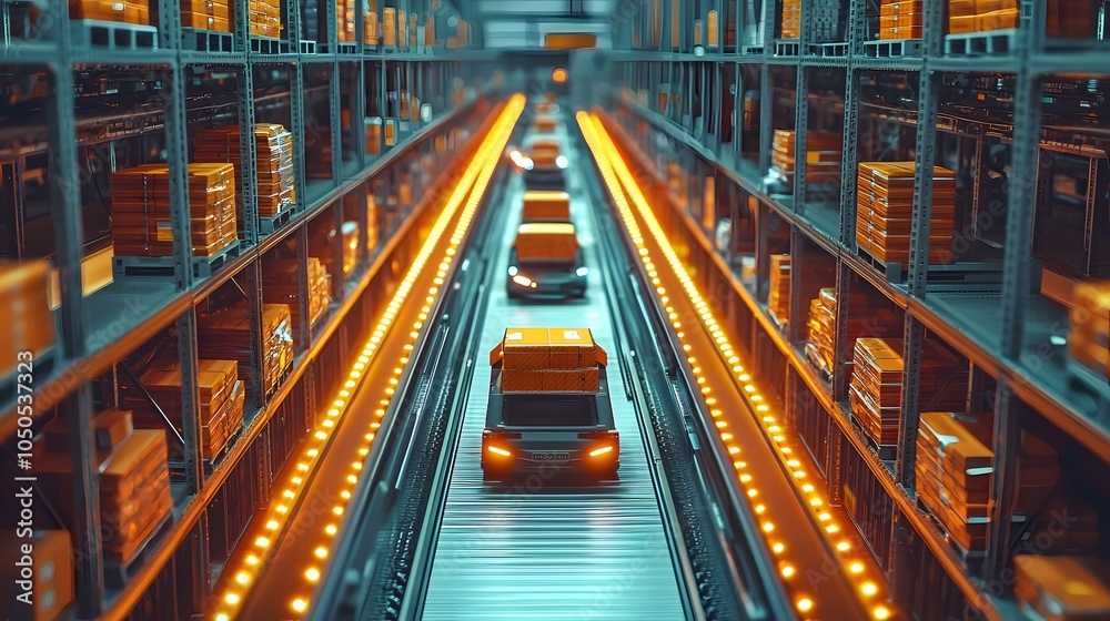 Automated Warehouse with Conveyor and Sorting Systems Automated Warehouse with Conveyor and Sorting Systems