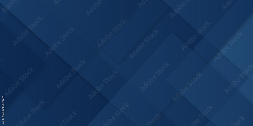 Fototapeta premium Abstract modern blue color pattern geometric luxury gradient line background random square shape design. 3d shadow effects, modern design template background. layered geometric triangle shapes.
