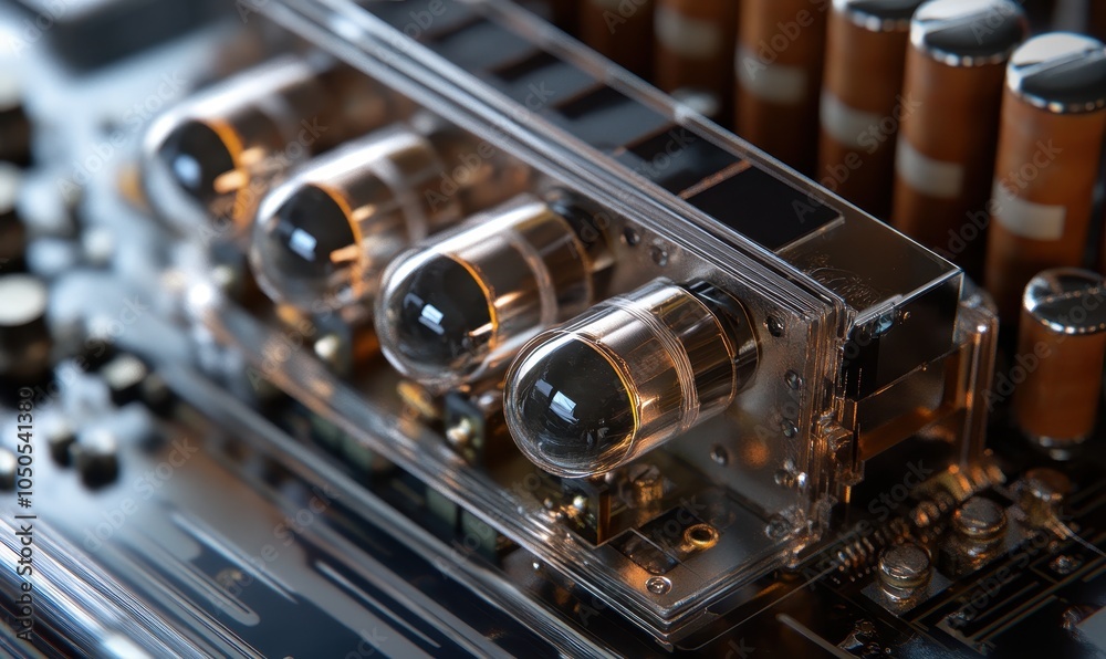 A close up of a piece of electronic equipment created with Generative AI technology A close up of a piece of electronic equipment created with Generative AI technology
