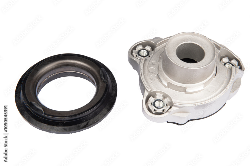 Suspension strut support bearing isolated on white Suspension strut support bearing isolated on white