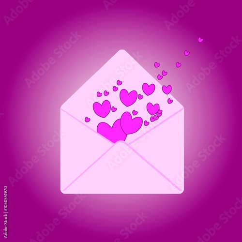 letter of love in an envelope