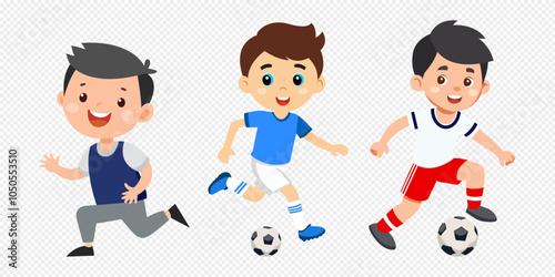 children's day, children playing soccer people vector illustration. childrens day, Banner,