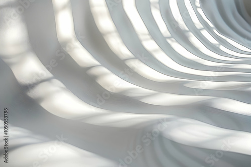 Wallpaper Mural close up view of paper stripes with shadow on white background Torontodigital.ca