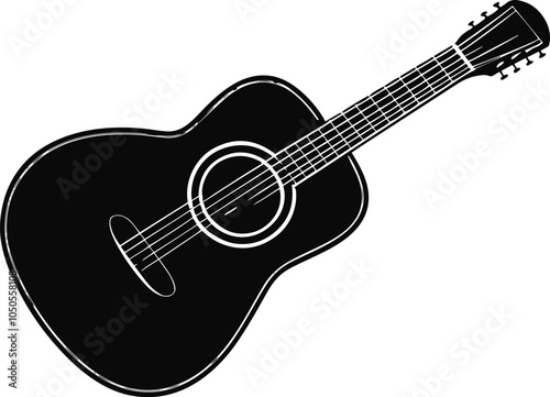 Guitar silhouette vector