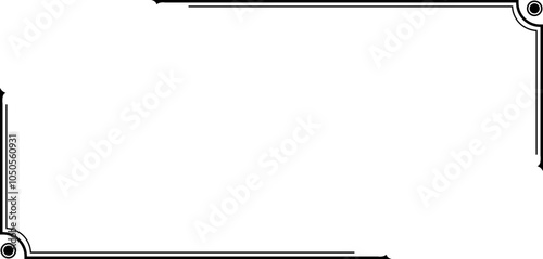 Doodle minimal frame in black