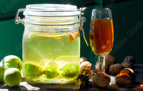 Preparation in a glass jar ...