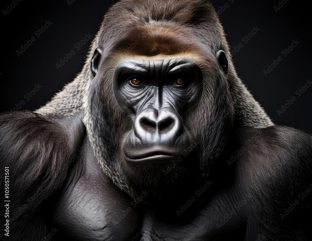 Portrait eines Silberrückens