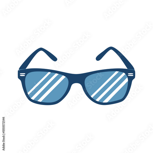 Stylized sunglasses illustration for fashion and summer accessory concepts