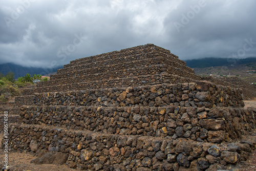 Obraz na płótnie The Pyramids of Güimar on the Canary Island of Tenerife w salonie