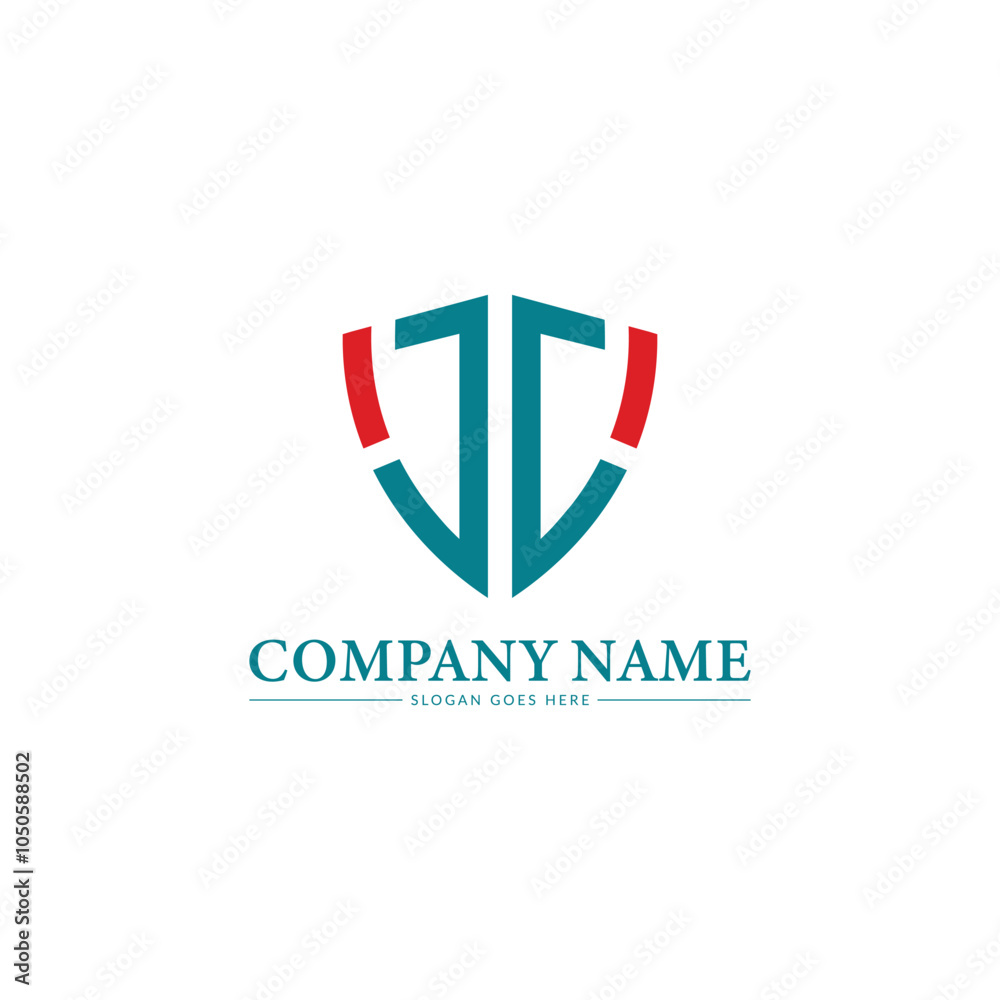 Fototapeta premium JJ letter monogram logo design with shield shape design template. JJ letter logo business logo vector icon