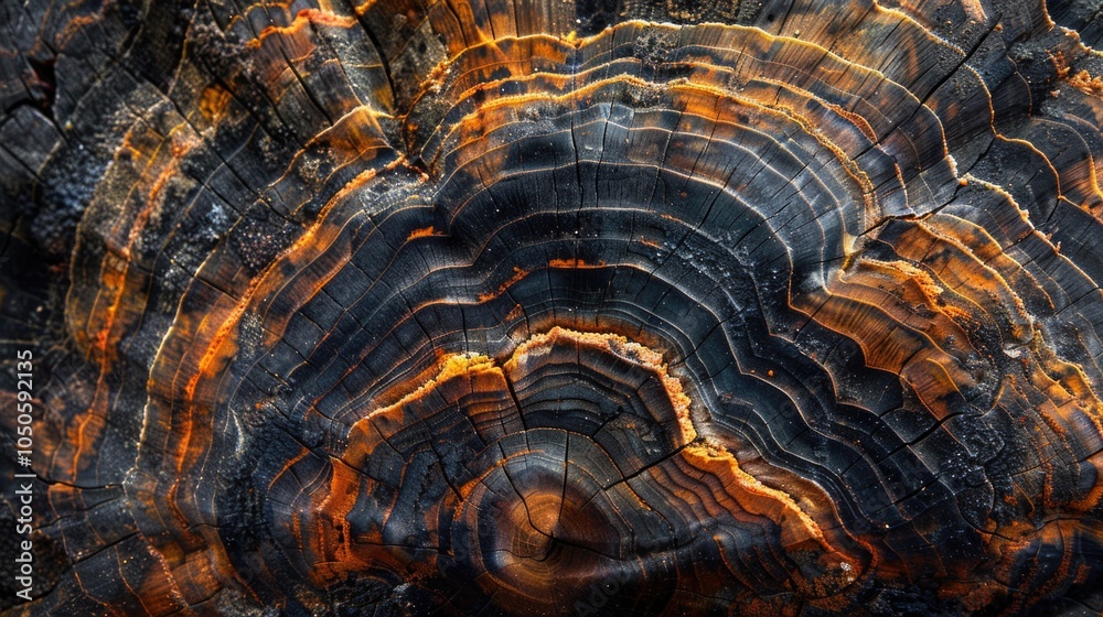 Close-up view of a tree trunk, featuring intricate details and texture Close-up view of a tree trunk, featuring intricate details and texture