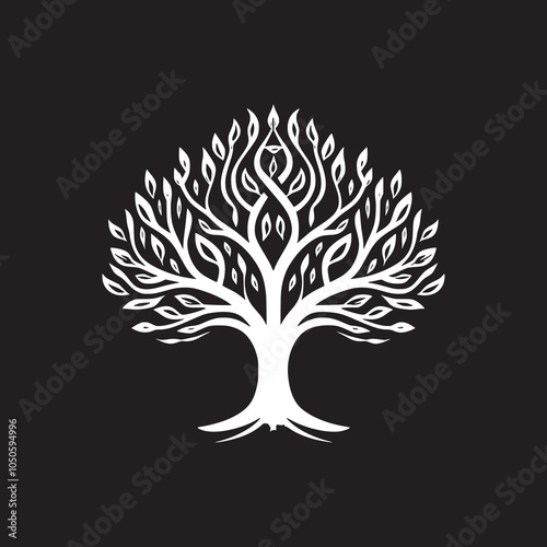 Tree design. Vector illustration. AI generated.