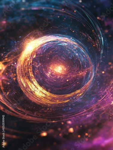 Cosmic Swirl: Abstract Galaxy Art