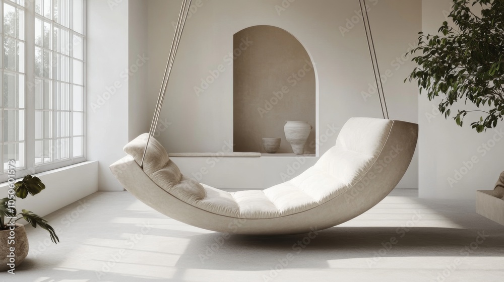 Serene and Stylish Hanging Sofa: A Perfect Blend of Comfort and Modern Aesthetics
