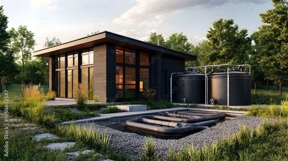 Eco Friendly Residential Wastewater Treatment System with Compact Underground Tanks and Filters Eco Friendly Residential Wastewater Treatment System with Compact Underground Tanks and Filters